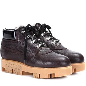 Acne Studios Grain Leather Shearling Tinne Boots